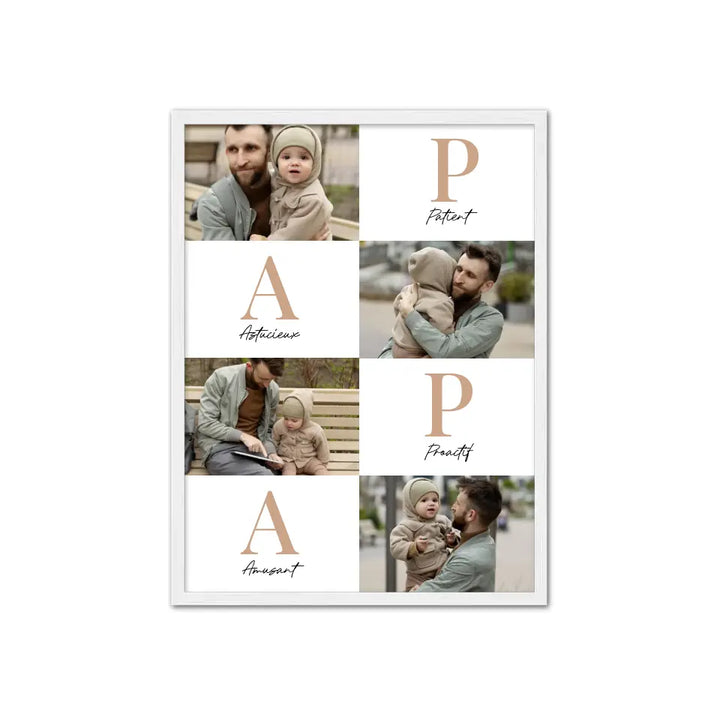 Papa Lettres - Affiche personnalisée