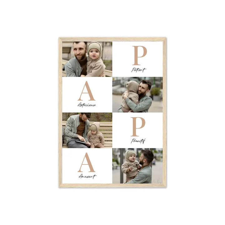 Papa Lettres - Affiche personnalisée