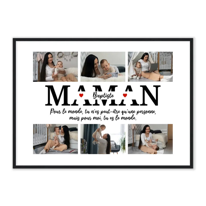 Maman et photos - Affiche Personnalisée