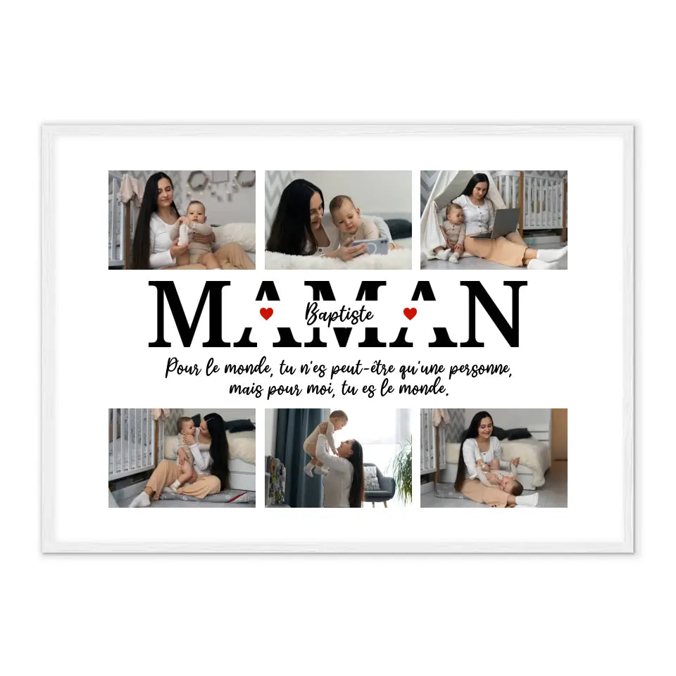 Maman et photos - Affiche Personnalisée