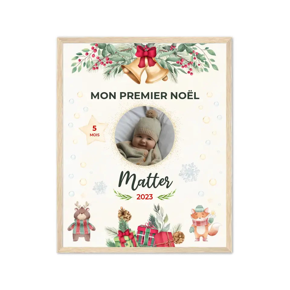 Mon Premier Noël - Affiche personnalisée