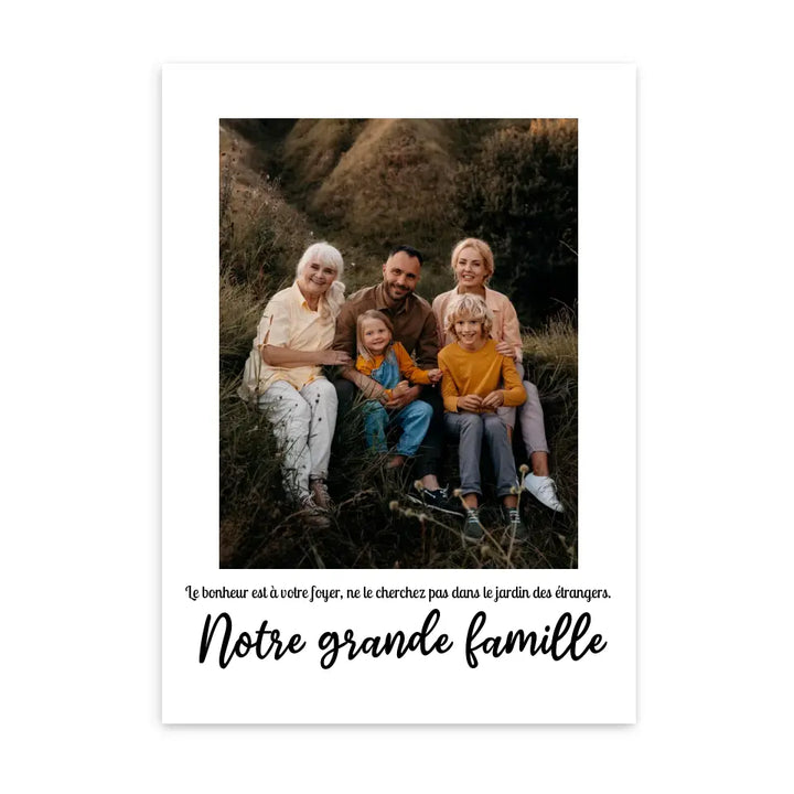 Notre grande famille - Affiche Personnalisée