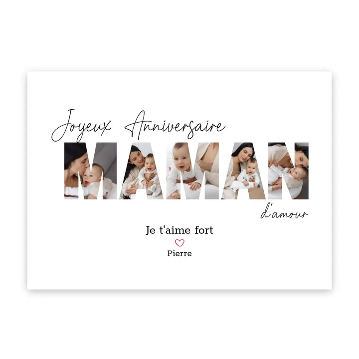 Joyeux Anniversaire Maman - Affiche Personnalisée