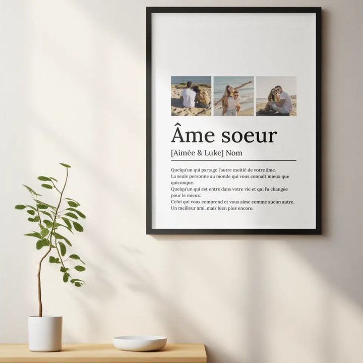 Âme Soeur - Affiche personnalisée