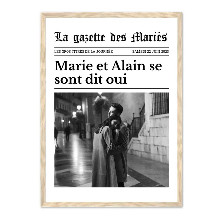 La gazette - Affiche Personnalisée