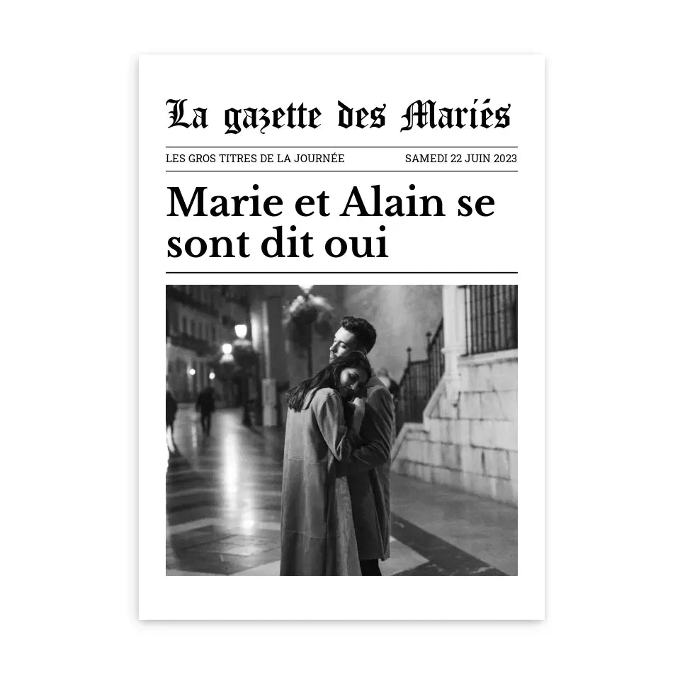 La gazette - Affiche Personnalisée