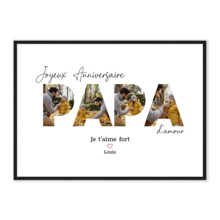 Joyeux Anniversaire Papa - Affiche Personnalisée