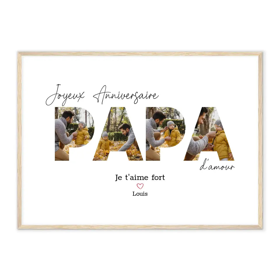 Joyeux Anniversaire Papa - Affiche Personnalisée