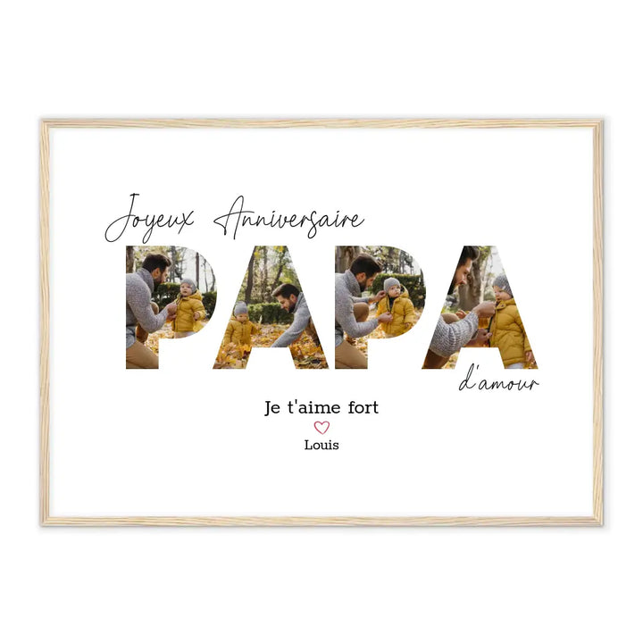 Joyeux Anniversaire Papa - Affiche Personnalisée