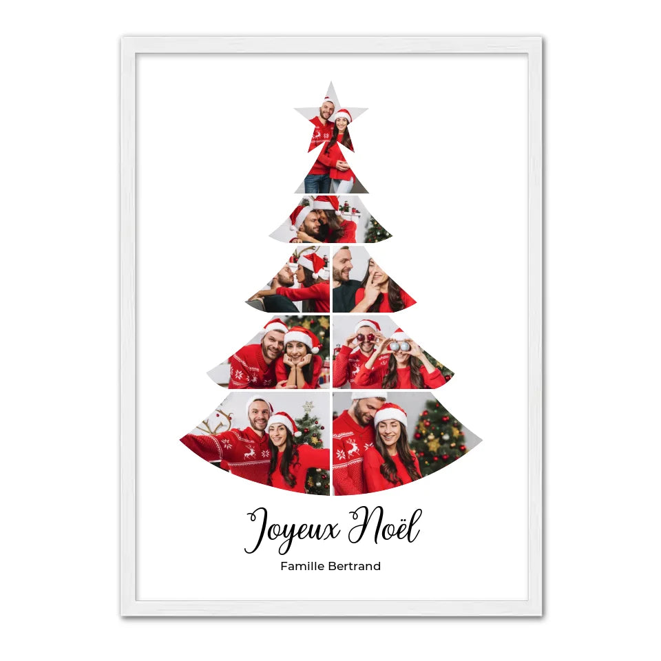 Sapin de Noël Collage - Affiche Personnalisée