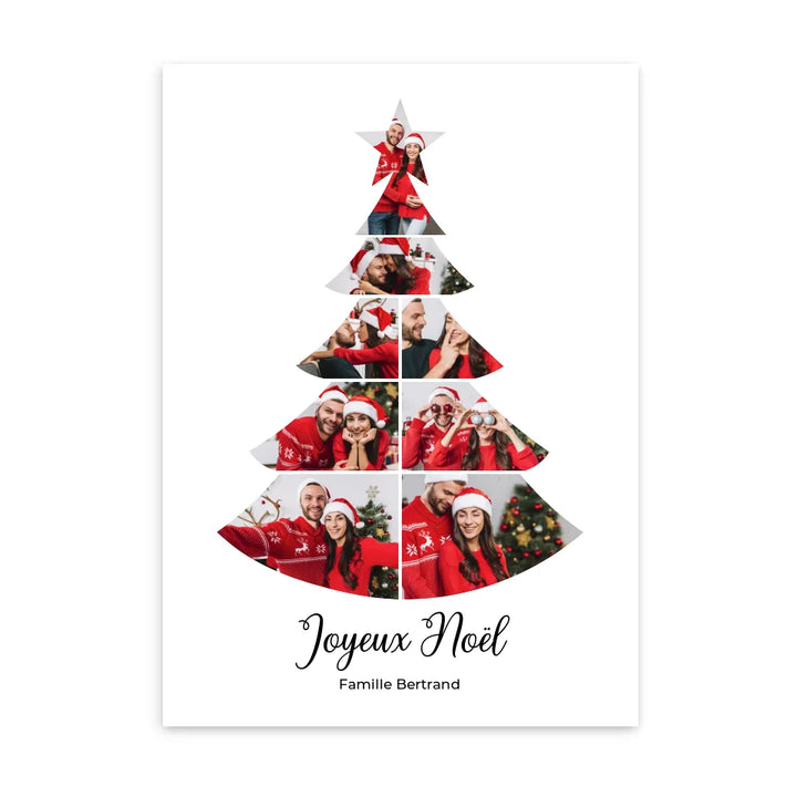 Sapin de Noël Collage - Affiche Personnalisée