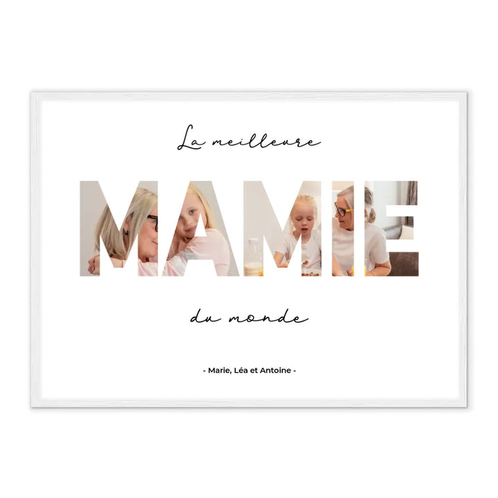 "La Meilleure Mamie du Monde" - Affiche Personnalisée