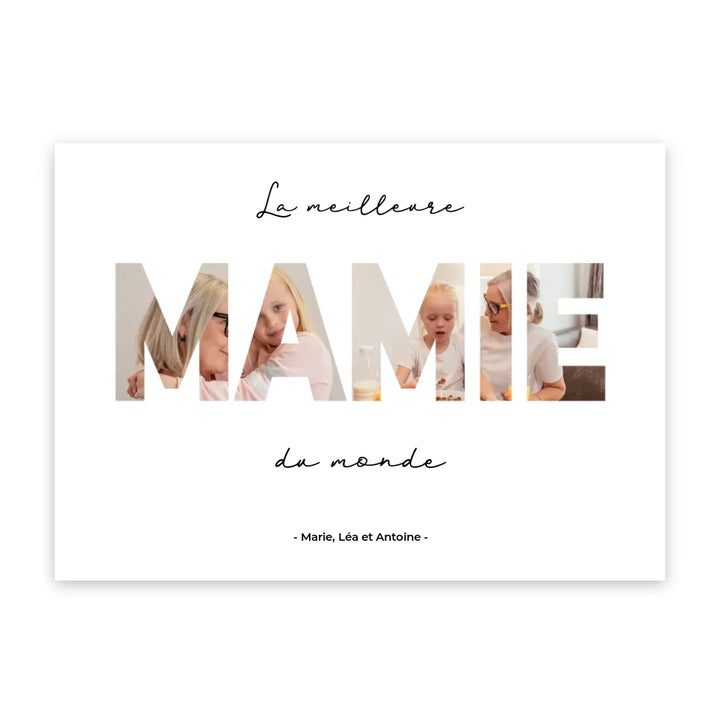 "La Meilleure Mamie du Monde" - Affiche Personnalisée