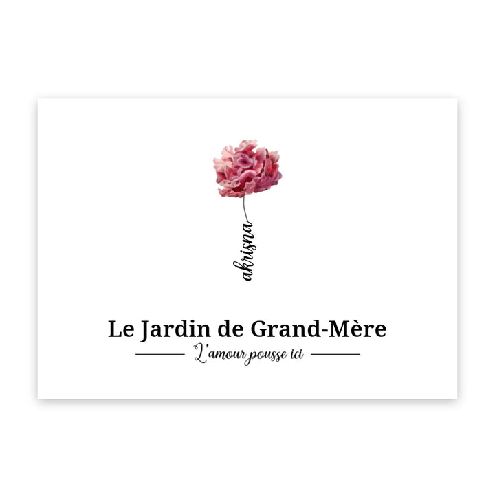 Le jardin de grand-mère - Affiche personnalisée