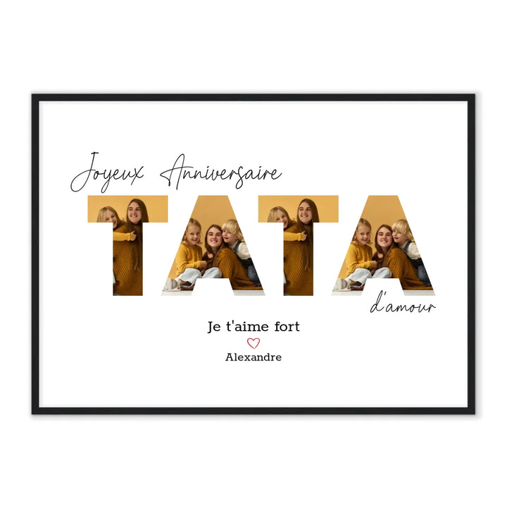 Joyeux Anniversaire TATA - Affiche Personnalisée