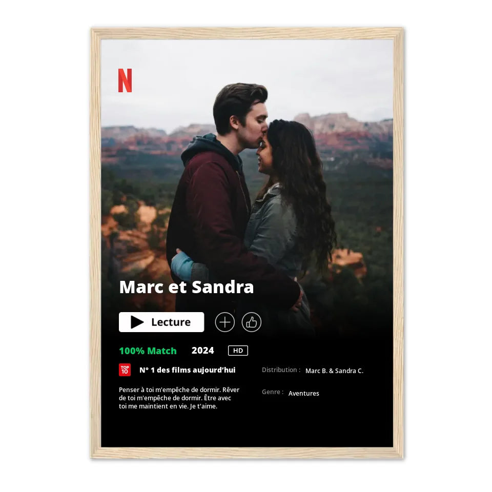 Poster Netflix - Affiche personnalisée