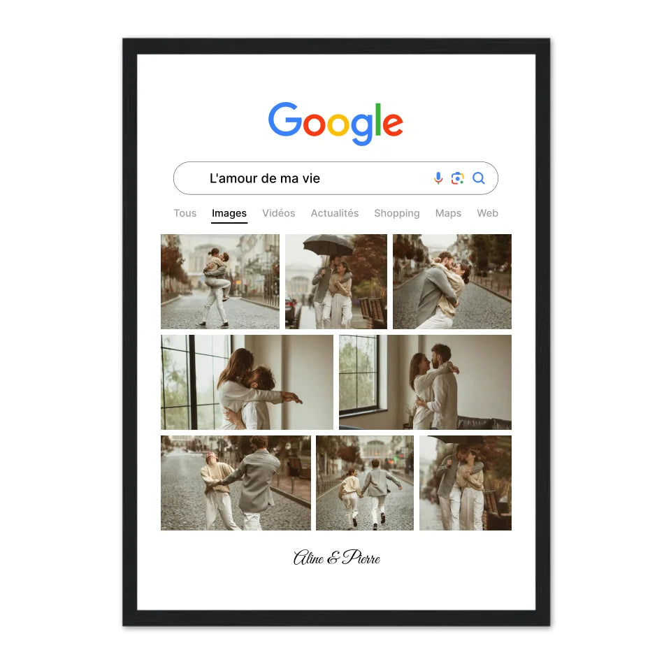 Google Ed. Amour - Affiche Personnalisée