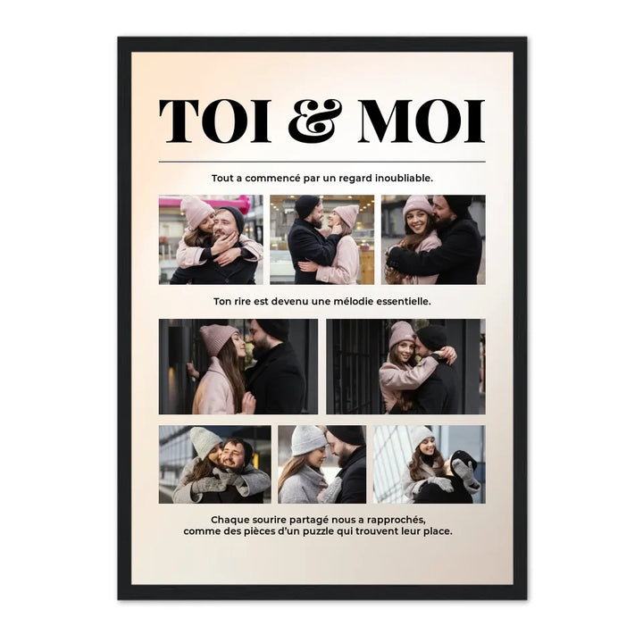 Toi & Moi Message - Affiche Personnalisée