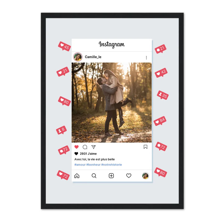 Instagram Couple - Affiche Personnalisée