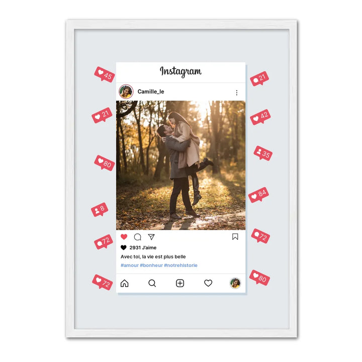 Instagram Couple - Affiche Personnalisée