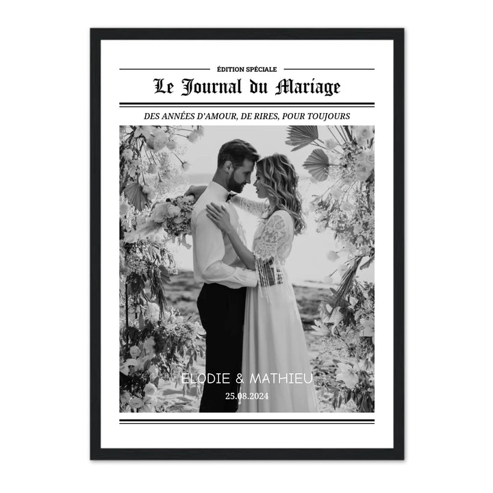 Le Journal du Mariage - Affiche personnalisée