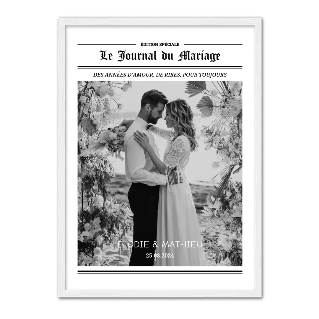 Le Journal du Mariage - Affiche personnalisée