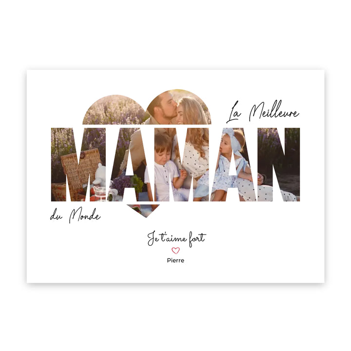 La Meilleure Maman Collage - Affiche personnalisée