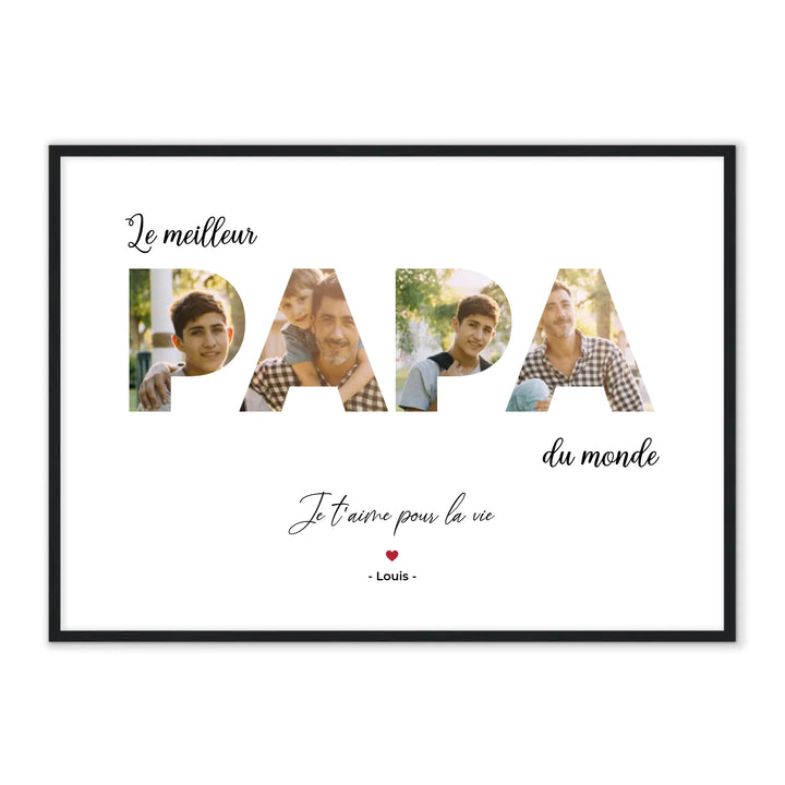 Le Meilleur Papa du Monde - Affiche Personnalisée