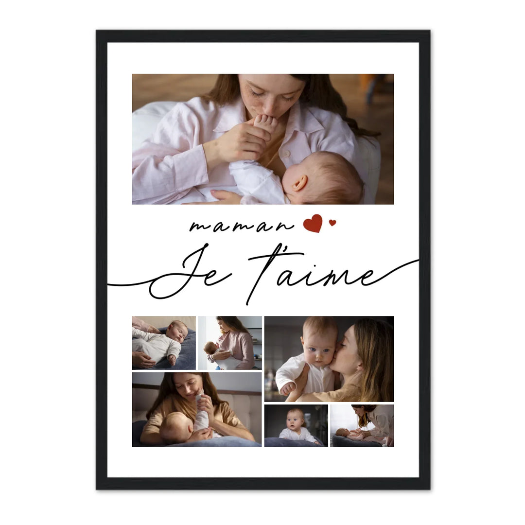 Maman, je t'aime - Affiche Personnalisée