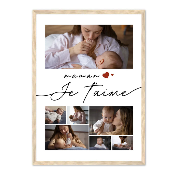 Maman, je t'aime - Affiche Personnalisée