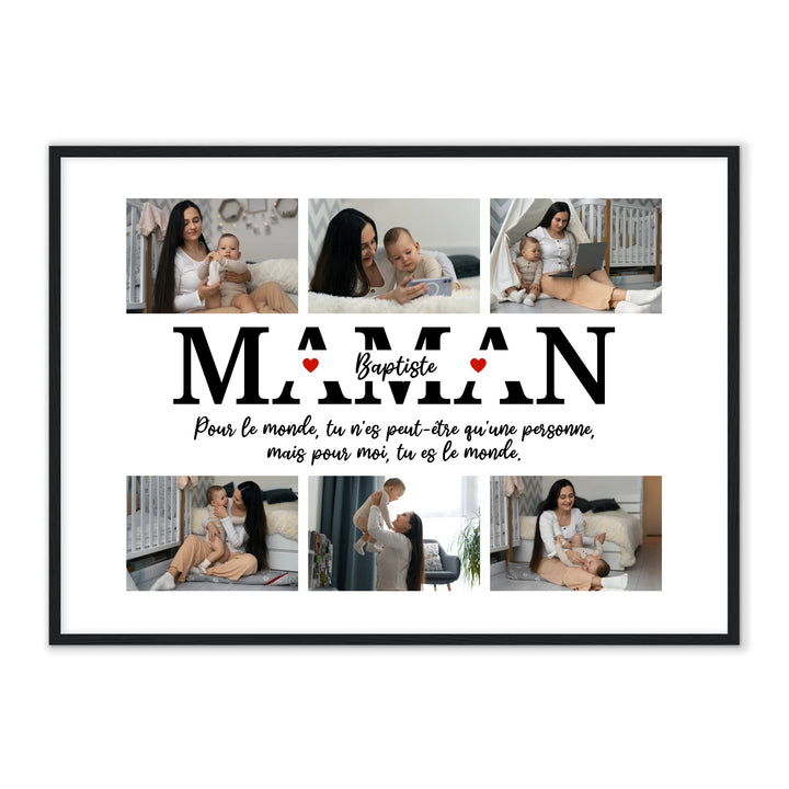 Maman et photos - Affiche Personnalisée