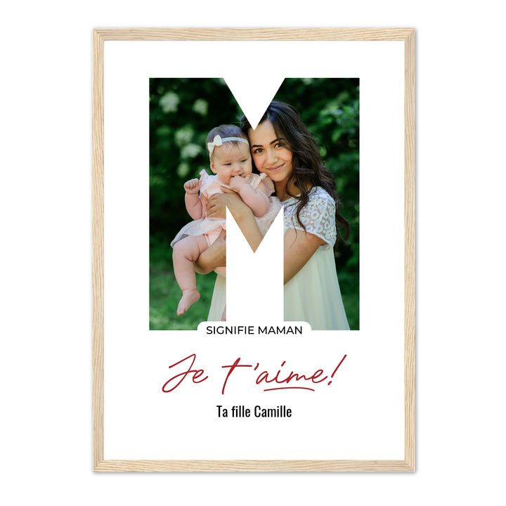 M signifie Maman - Affiche personnalisée