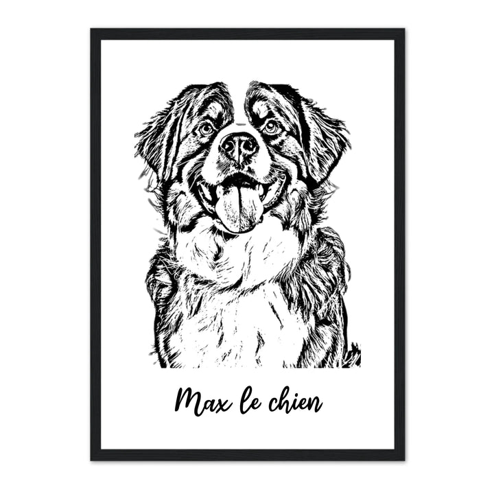 Sketch chien - Affiche Personnalisée