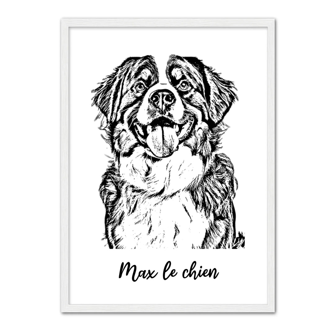 Sketch chien - Affiche Personnalisée