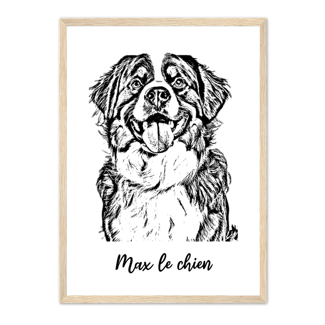 Sketch chien - Affiche Personnalisée