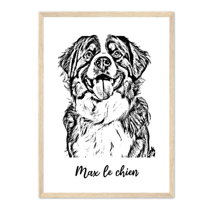 Sketch chien - Affiche Personnalisée