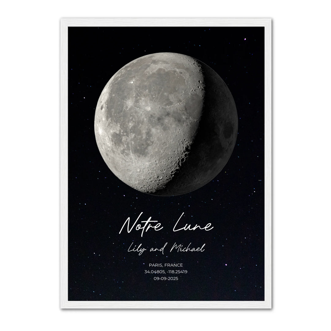 Phase lunaire couple - Affiche Personnalisée
