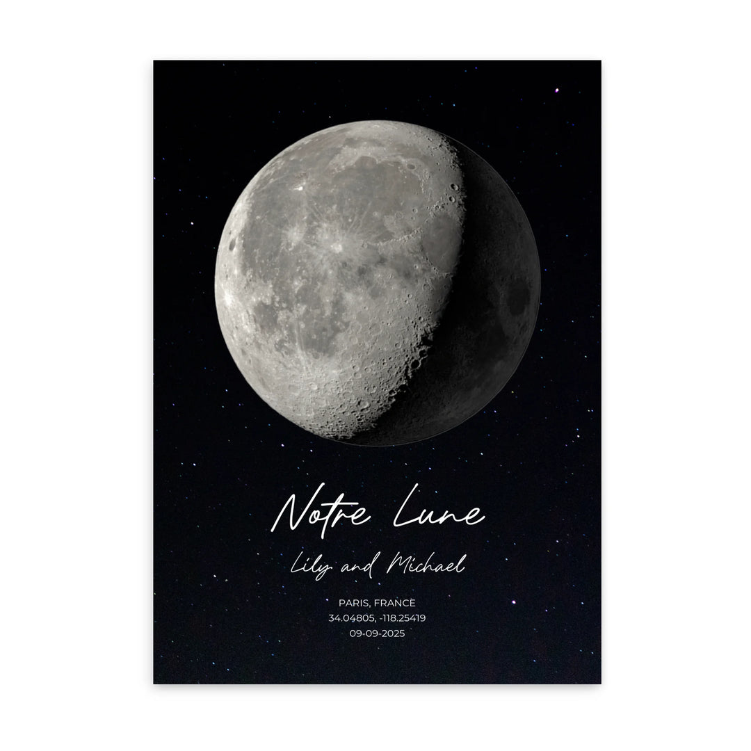Phase lunaire couple - Affiche Personnalisée