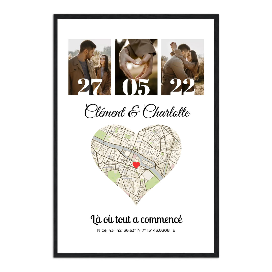 Carte & collage photo - Affiche Personnalisée