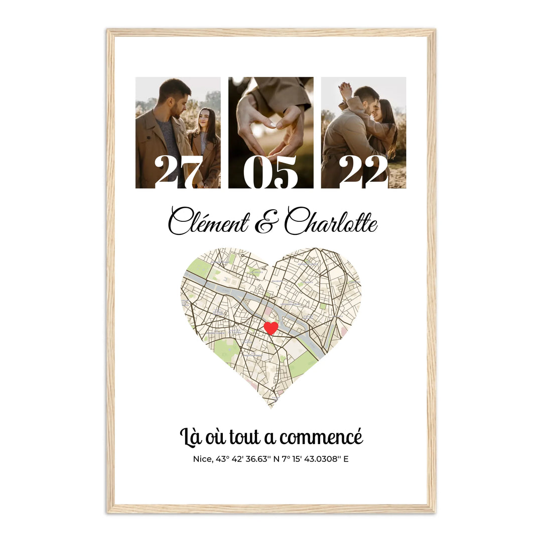 Carte & collage photo - Affiche Personnalisée