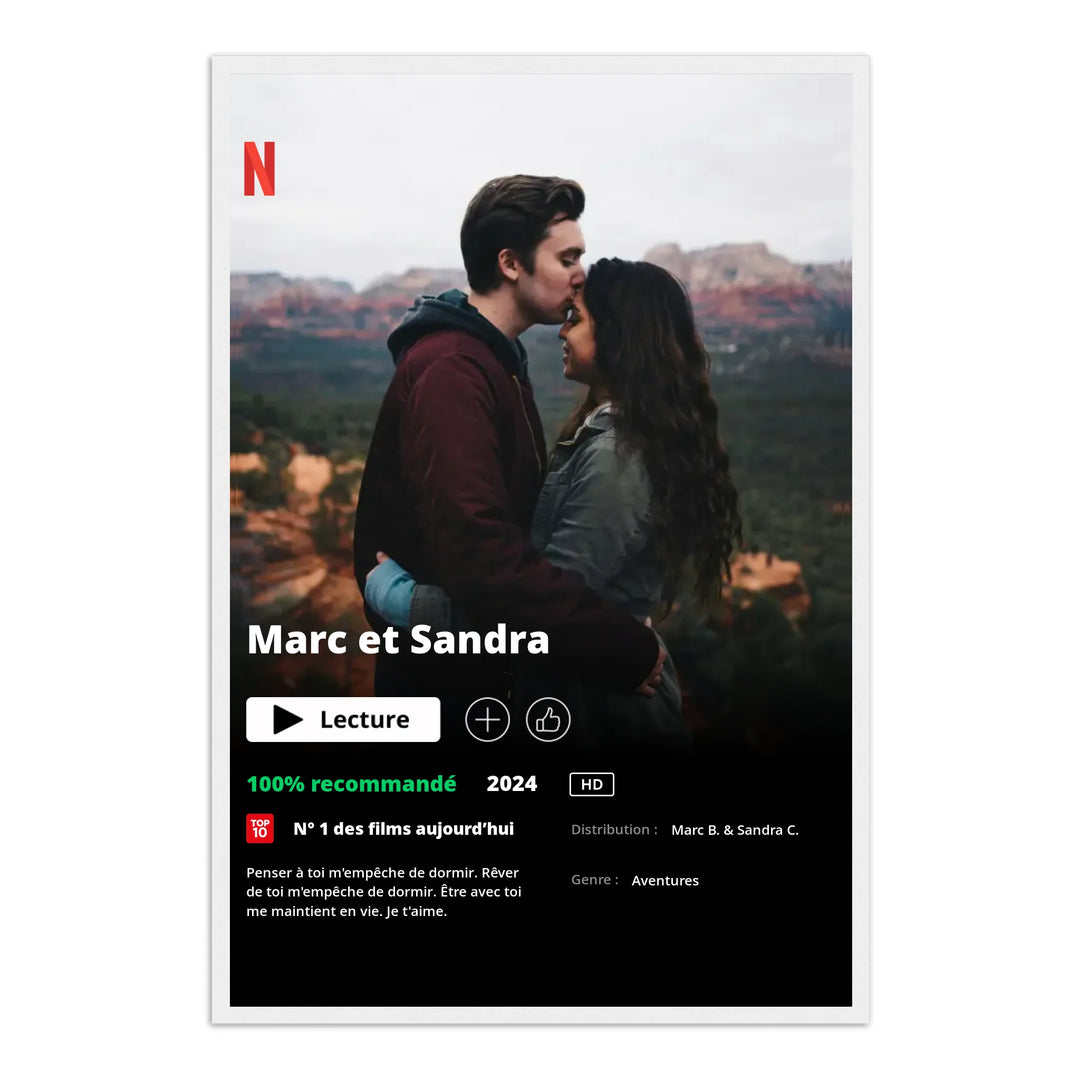 Poster Netflix - Affiche personnalisée