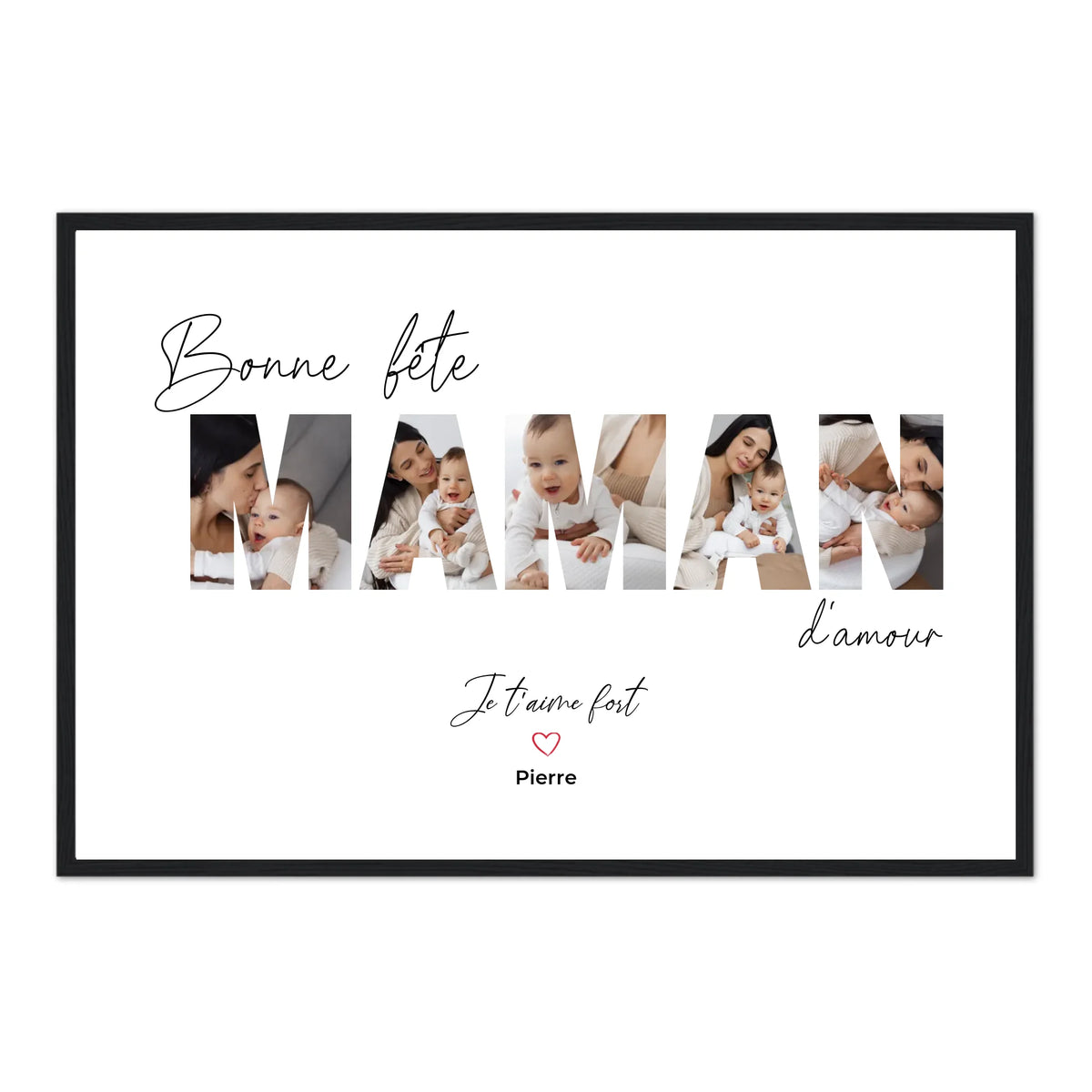 Bonne fête Maman - Affiche Personnalisée