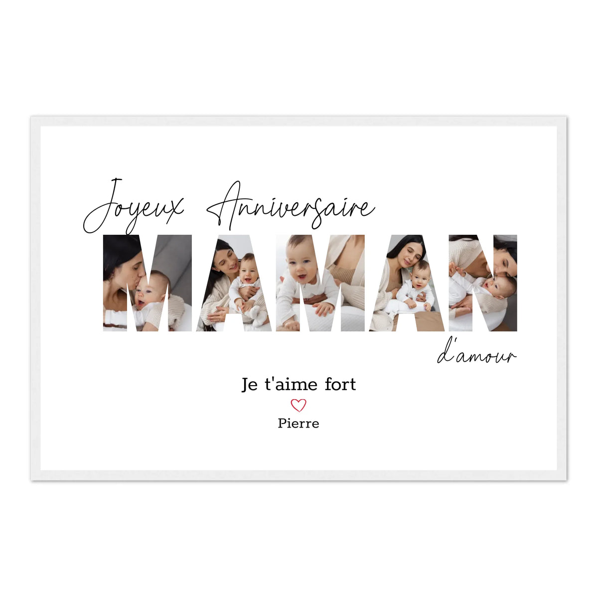 Joyeux Anniversaire Maman - Affiche Personnalisée