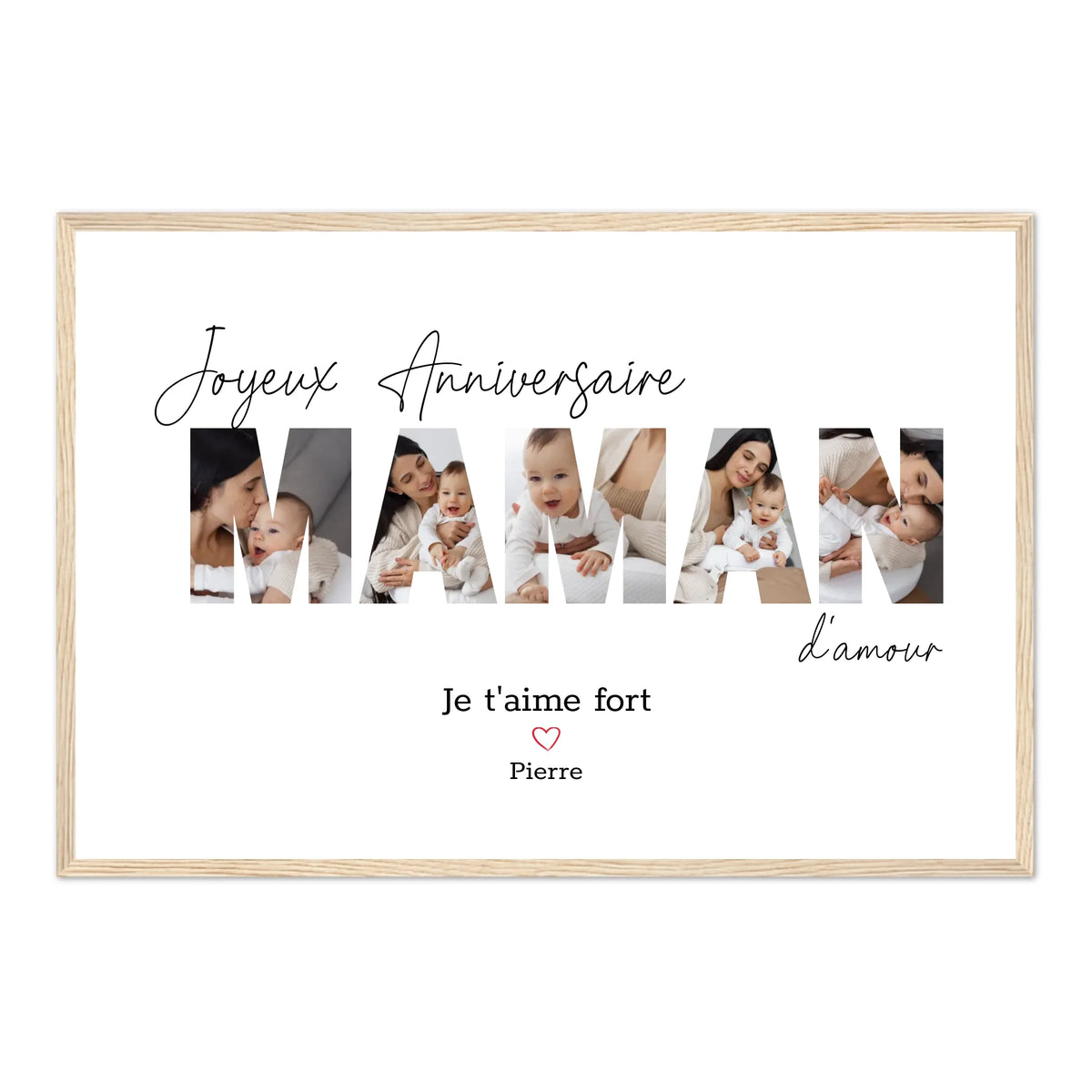 Joyeux Anniversaire Maman - Affiche Personnalisée