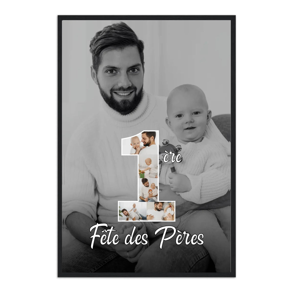 1ère Fête des Pères - Affiche personnalisée