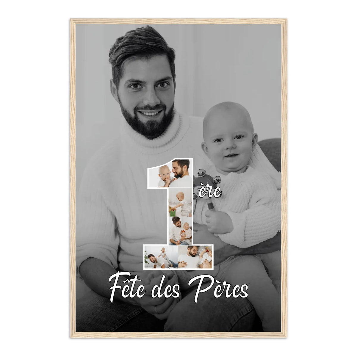 1ère Fête des Pères - Affiche personnalisée