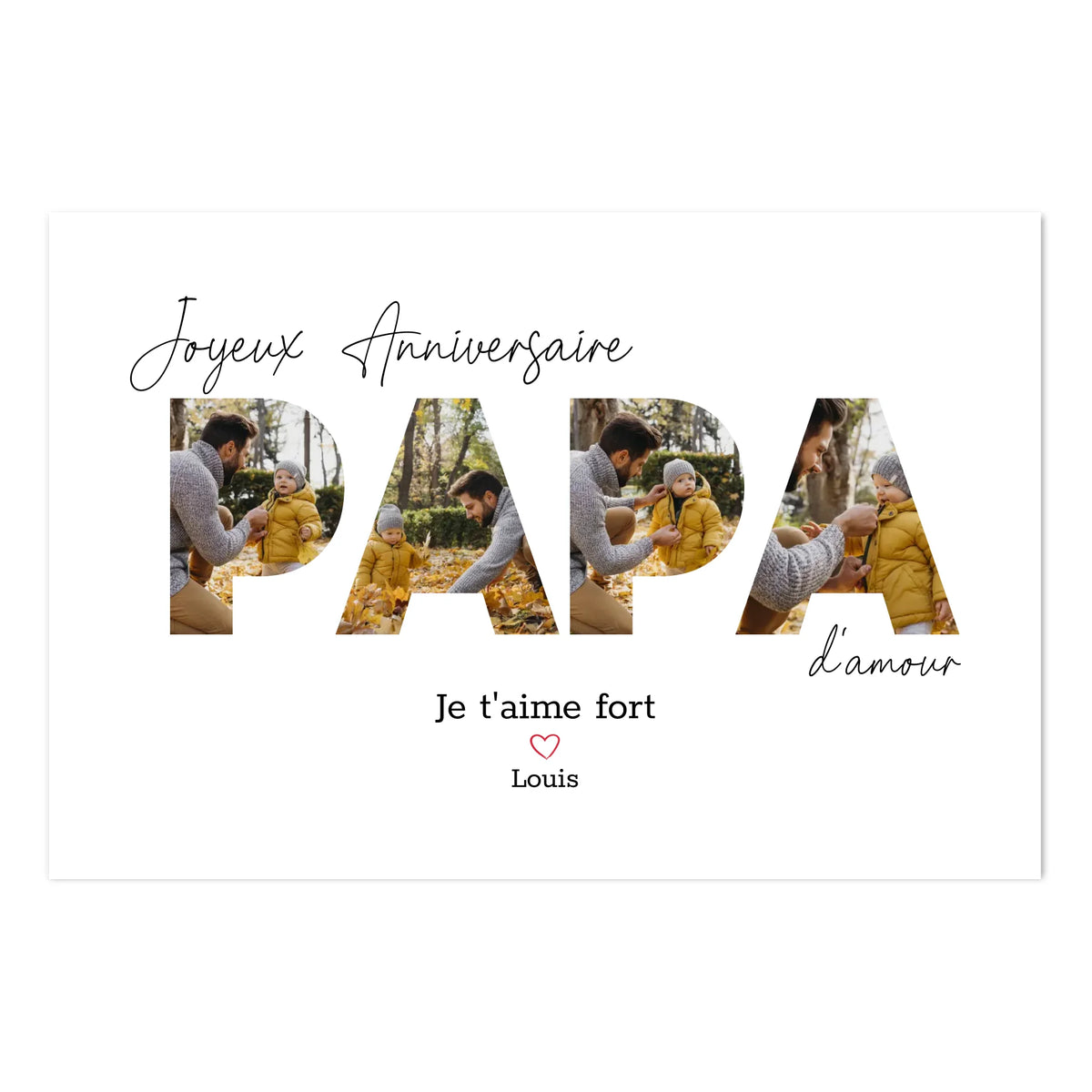 Joyeux Anniversaire Papa - Affiche Personnalisée