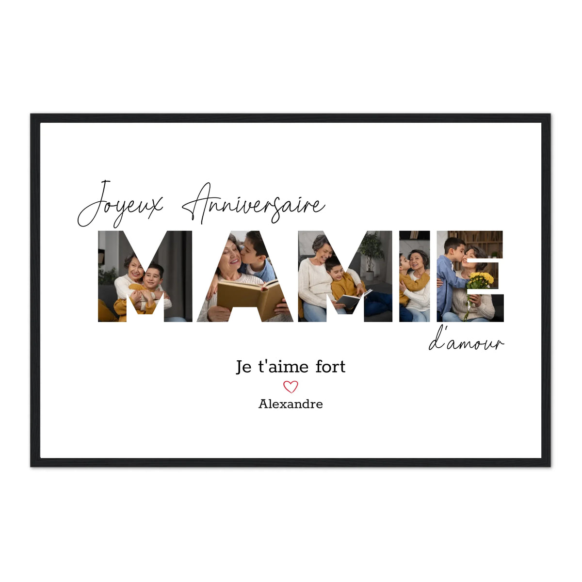 Joyeux Anniversaire Mamie - Affiche Personnalisée