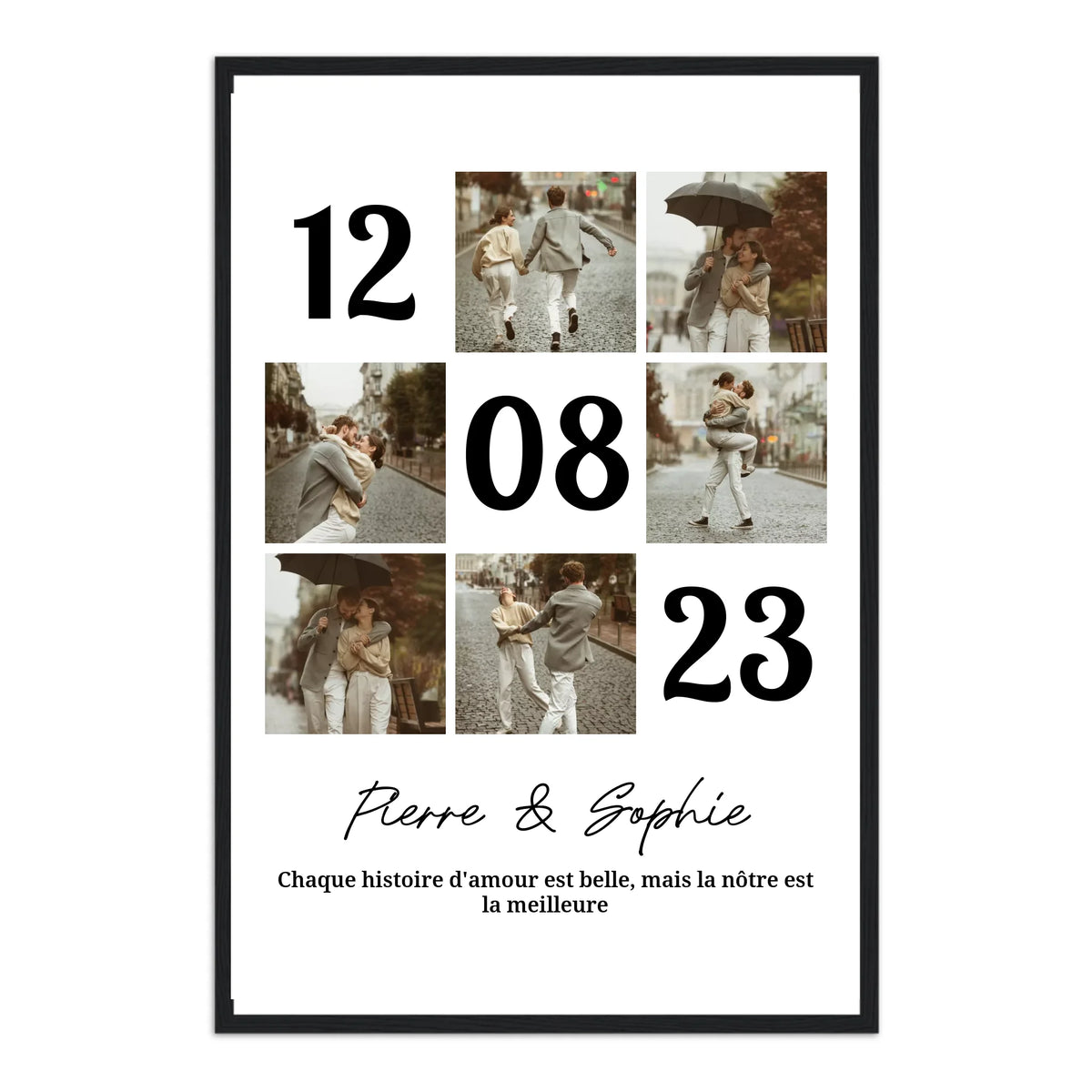 Date Spéciale & Collage - Affiche personnalisée