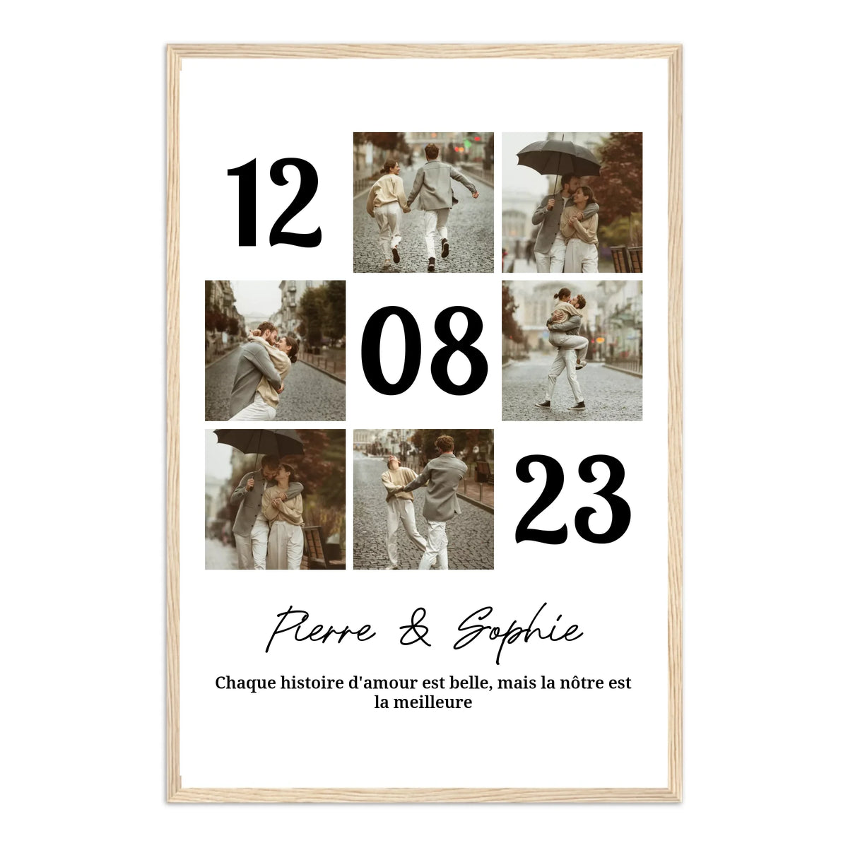 Date Spéciale & Collage - Affiche personnalisée